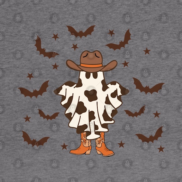 Ghost Cowboy Halloween by Sunset beach lover